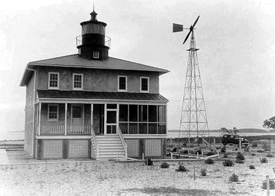 Point Lookout with the windmill in 1930. Photo courtesy USCG Point Lookout with the windmill in 1930. Photo courtesy USCG