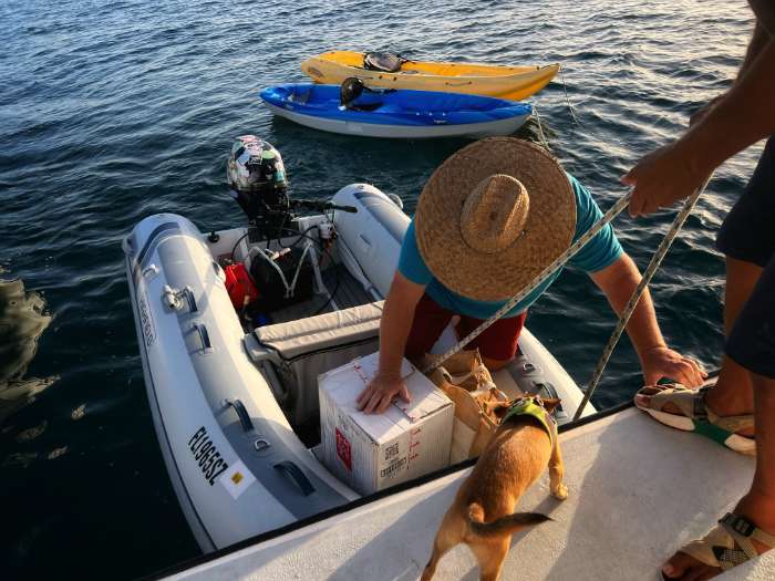 mail by dinghy