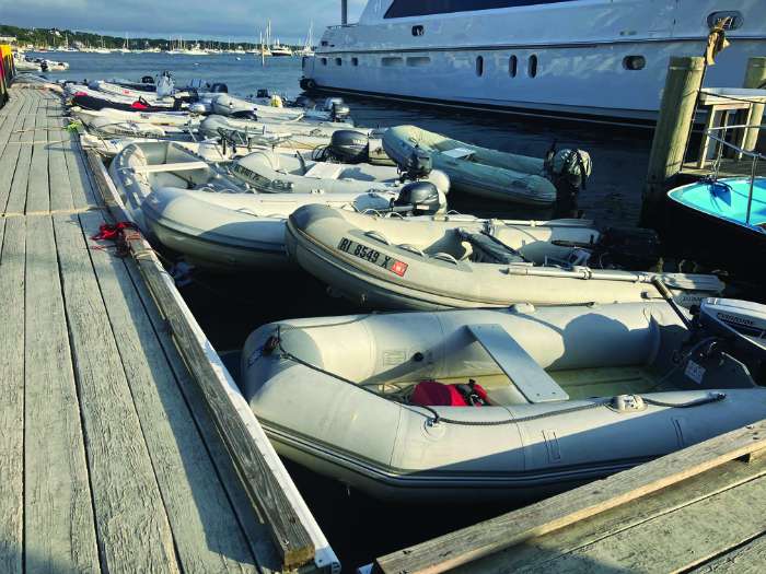 crowded dinghy dock sailing