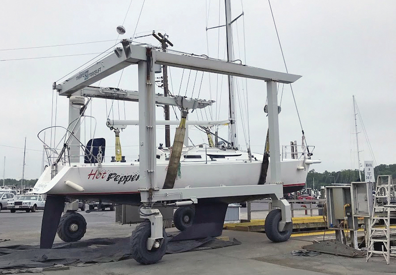 sailboat spring commissioning launch day
