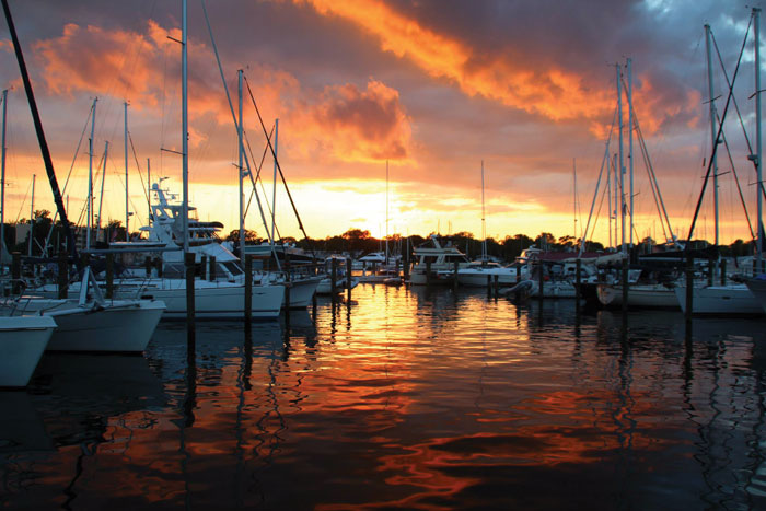 You might fall in love with the sunset view, but before you sign up for a pretty marina, make sure you talk to current slipholders about the level of customer service. Photo by Cindy Wallach You might fall in love with the sunset view, but before you sign up for a pretty marina, make sure you talk to current slipholders about the level of customer service. Photo by Cindy Wallach